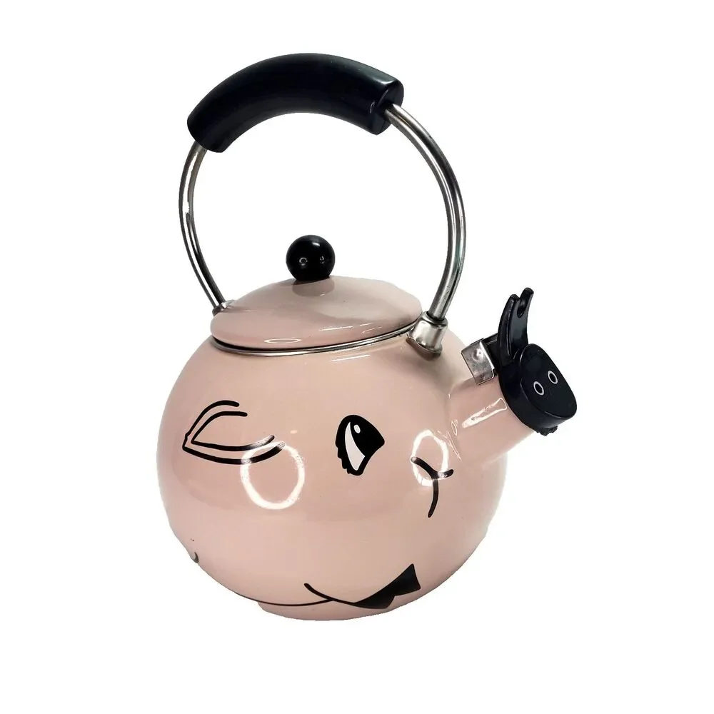 Vintage 1990‎ Kamenstein Pink Enamel Pig Teapot 10
